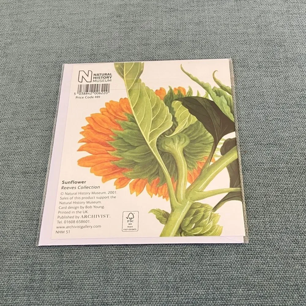 Sunflower Natural History Museum Card